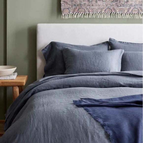 NWOT Quince European Linen Duvet King Cover Set Nightfall 2 Sham OEKO-TEX $209 - Picture 4 of 9